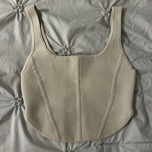 Babaton Light Beige Knit Top